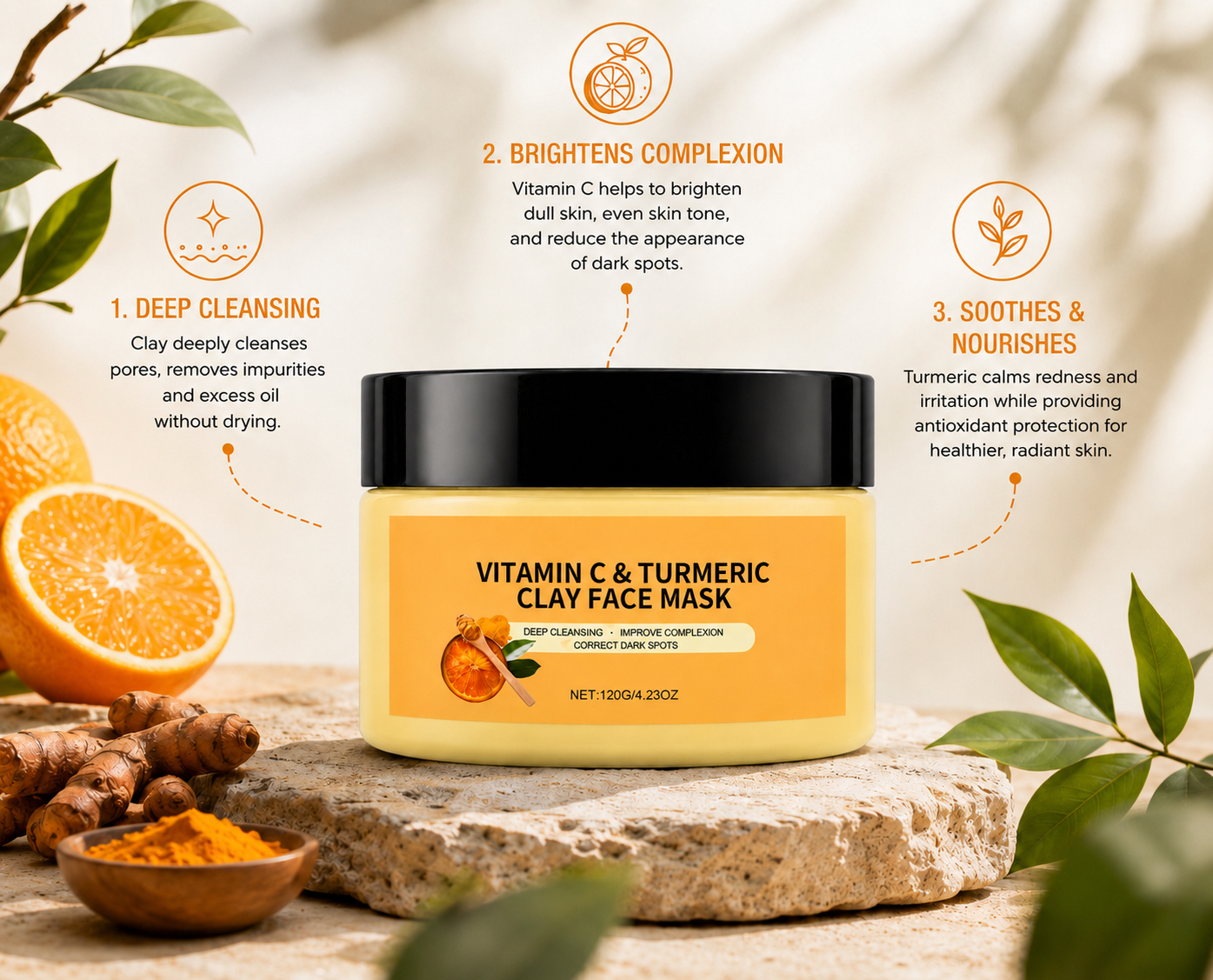 Alizae Vitamin C + Turmeric Clay Mask