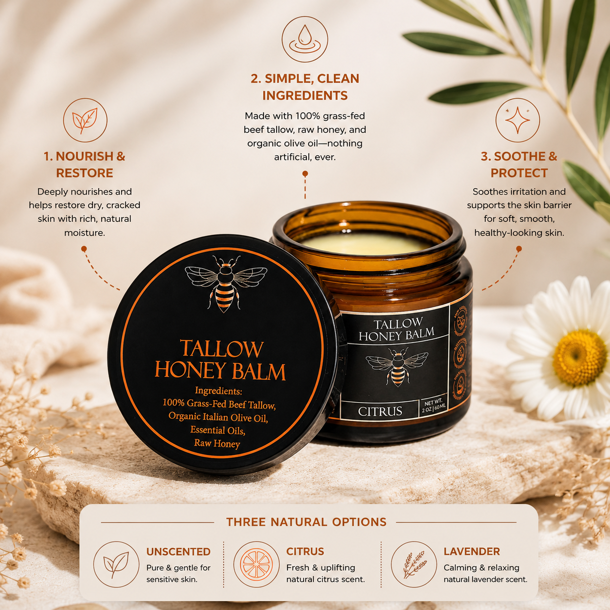 Alizae Tallow Honey Balm