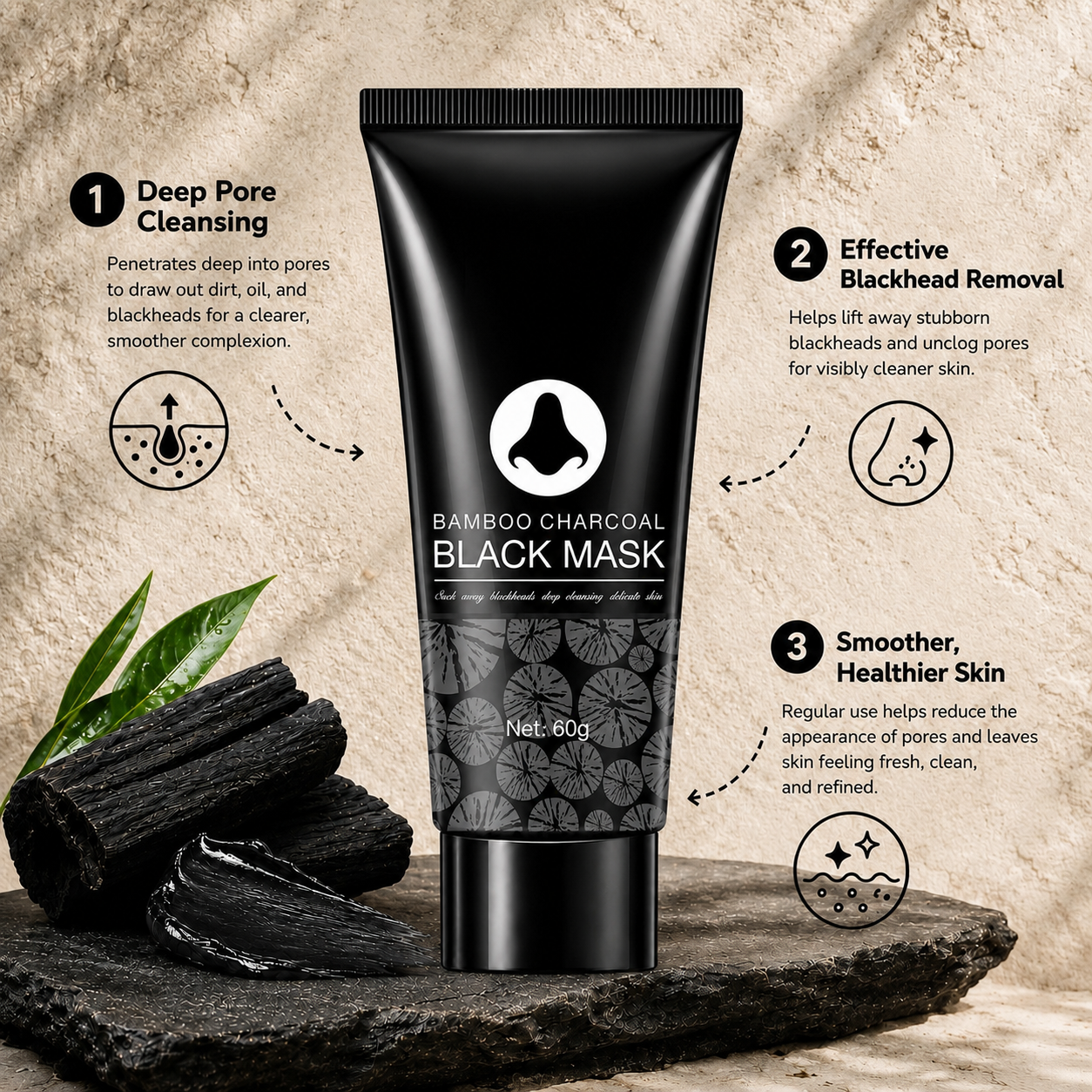 Alizae Bamboo Charcoal Black Mask